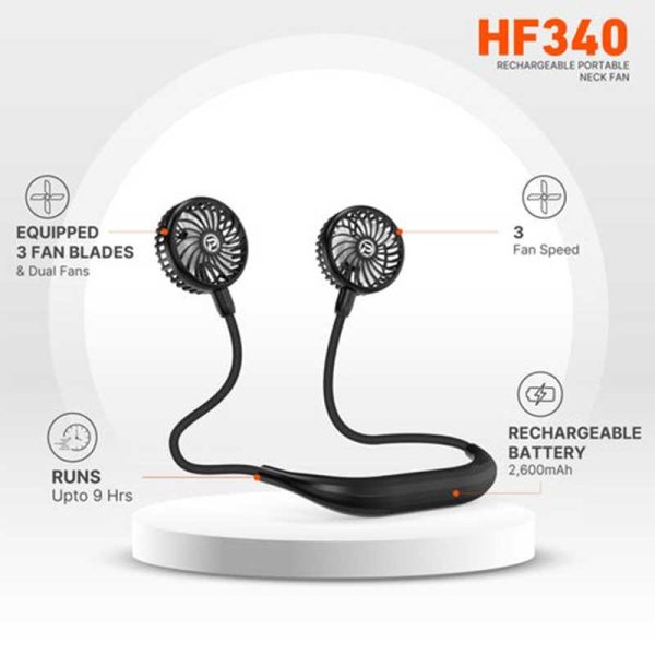 پنکه گردنی قابل حمل و شارژی پانرژی مدل HF340