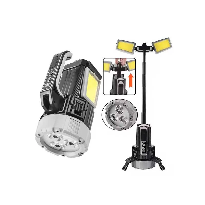 چراغ سیار LED قابل‌حمل شارژی سه‌پایه‌دار