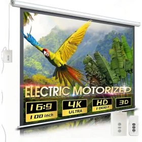 پرده نمایش پروژکتور موتوردار ۱۰۰ اینچی