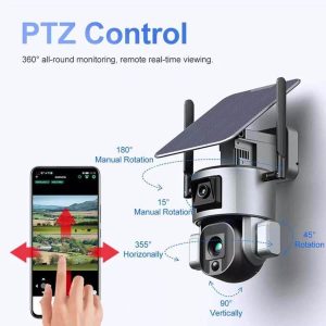 دوربین‌ خورشیدی دوگانه بسیار کم‌ مصرف PTZ