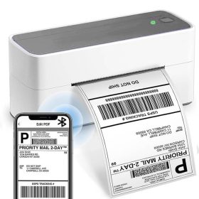 پرینتر حرارتی برچسب با بلوتوث PM-241-BT همراه پایه ی رولِ لیبل