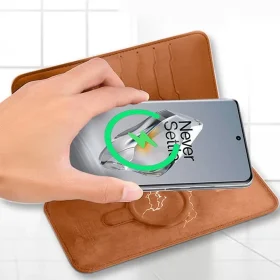 کیف پول چرمی با پاوربانک و magsafe ظرفیت 10،000 برند zhuse