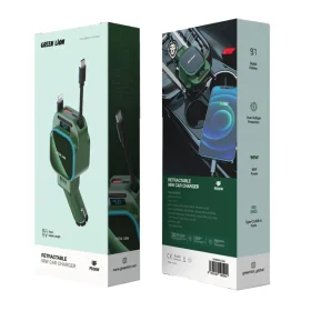 شارژر فندکی جمع‌شونده ۹۶ واتی Green Lion