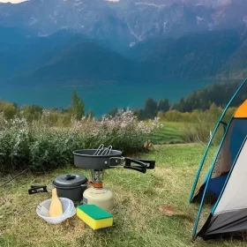 ظروف کمپینگ 10در1 گرین Green 10IN1 Camping Cookware