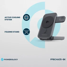 پاوربانک MagSafe Powerology Qi2 با ظرفیت ۱۰۰۰۰ میلی‌آمپر ساعت