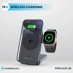 پاوربانک MagSafe Powerology Qi2 با ظرفیت ۱۰۰۰۰ میلی‌آمپر ساعت