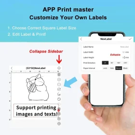 لیبل حرارتی شفاف برند phomemo طول ۴۰ عرض ۳۰ میلیمتر