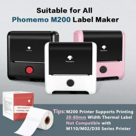 لیبل حرارتی شفاف برند phomemo طول ۴۰ عرض ۳۰ میلیمتر