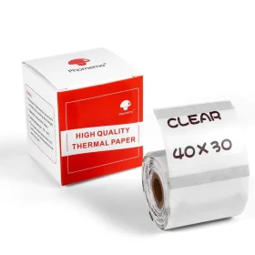 لیبل حرارتی شفاف برند phomemo طول ۴۰ عرض ۳۰ میلیمتر