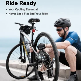 پمپ باد برقی قابل حمل هوتو مدل HOTO Mini Bike Tire Pump
