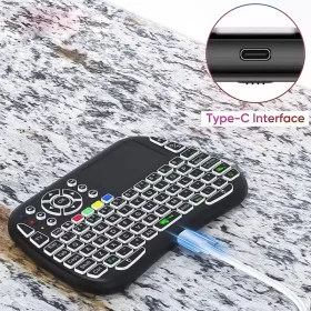 کیبورد و ماوس بی‌سیم پرودو مدل Universal Remote با نور RGB