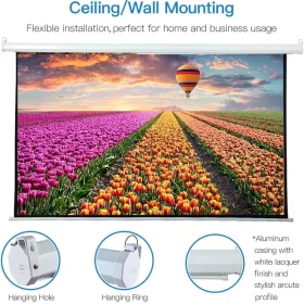 پرده نمایش پروژکتور موتوردار ۱۰۰ اینچی