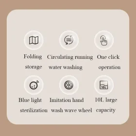 ماشین لباسشویی کوچک قابل حمل Mini Portable Washing Machine