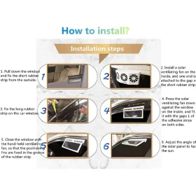 فن تهویه هوای خودرو خورشیدی KAGOR