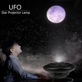 چراغ خواب پروژکتور ستاره ای مدل سفینه فضایی UFO PX01