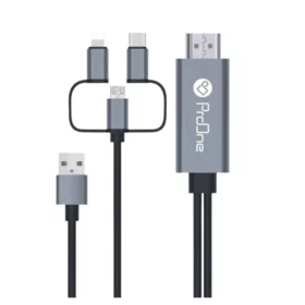 کابل تبدیل HDMI به USB-C / microUSB / لایتنینگ پرووان مدل PCH70 طول 1.8متر