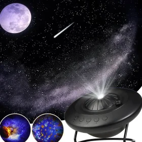چراغ خواب پروژکتور ستاره ای مدل سفینه فضایی UFO PX01