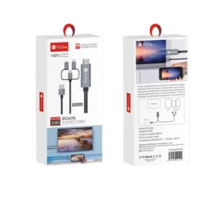 کابل تبدیل HDMI به USB-C / microUSB / لایتنینگ پرووان مدل PCH70 طول 1.8متر