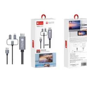 کابل تبدیل HDMI به USB-C / microUSB / لایتنینگ پرووان مدل PCH70 طول 1.8متر
