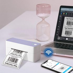 پرینتر حرارتی برچسب با بلوتوث PM-241-BT همراه پایه ی رولِ لیبل