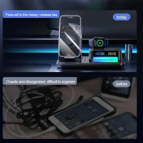 پایه شارژ بی‌سیم مغناطیسی 6 کاره T50