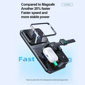 پایه شارژ بی‌سیم مغناطیسی 6 کاره T50