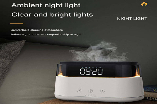 مزایای خرید ساعت رومیزی و شعله معطر مدل Flame Aroma