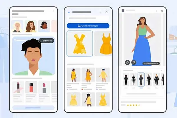 پرو مجازی لباس گوگل