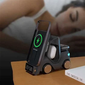 پایه شارژر 5 کاره طرح لیفتراک برند Green Lion