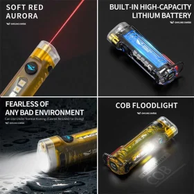 فلش‌لایت کلیدآویز مینیاتوری SMILING SHARK