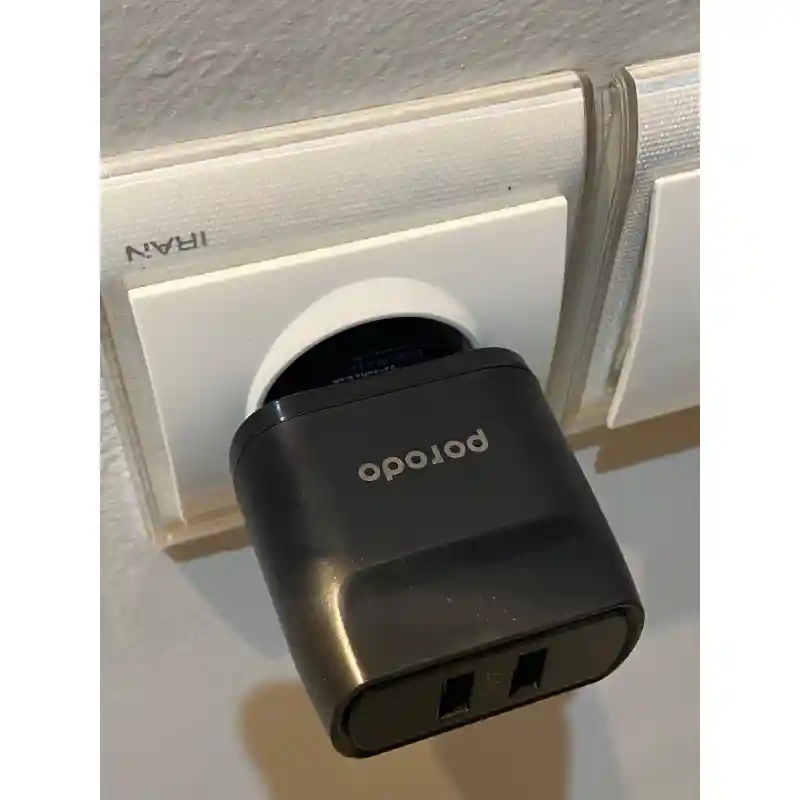 شارژر دیواری پرودو مدل BLUE Dual Port Wall Charger 2.4A