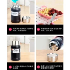 فلاسک غذا 800 میلی‌لیتر D.KADI اورجینال