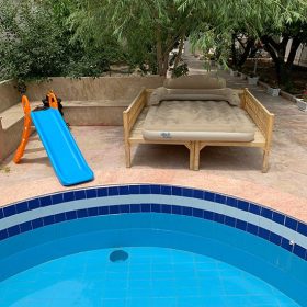 تخت خواب بادی دو نفره تاجدار با پمپ Mirakey