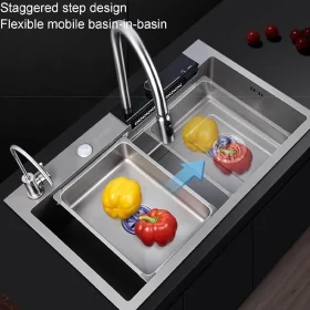 سینک دست ساز نانو استیل خاکستری گان متال