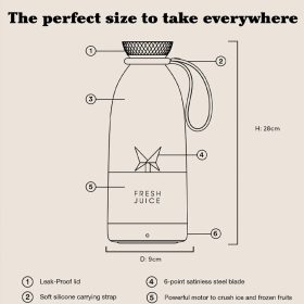 مخلوط‌ کن ‌قابل حمل Fresh Juice با ظرفیت 500ML