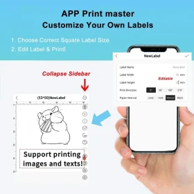 لیبل حرارتی برند phomemo عرض ۵۰ طول ۸۰ میلیمتر
